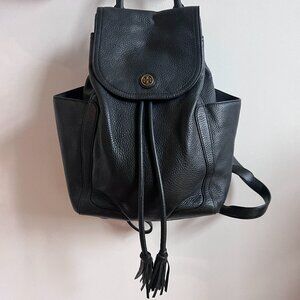 Tory Burch Black Leather Backpack